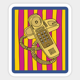 Old Antique Retro Phones Sticker